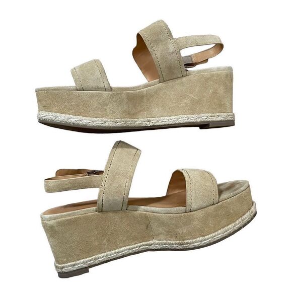 Joie Garland Suede Wedge Heel Sandal - Picture 2 of 8